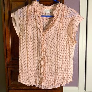 BUNDLE 3/$20 Worthington Pink Polka Dot Blouse